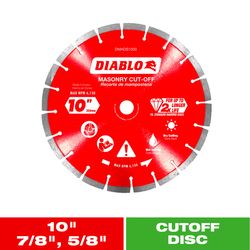 Diablo 10 in. D X 7/8 in. X .094 in. thick Diamond Segmented Masonry Cut-Off Disc 1 pk