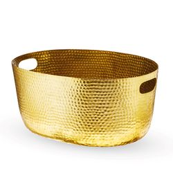 TWINE 4 gal Gold Metal Party Tub