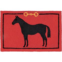 Jellybean 20 in. W X 30 in. L Multi-Color Hunter Jumper Polyester Accent Rug