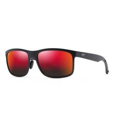 Maui Jim Huelo Sunglasses Unisex Matte Black Frame Hawaii Lava Lens Polarized