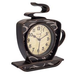 Westclox 10 in. L X 9 in. W Indoor Novelty Analog Wall Clock Glass Brown