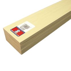 Midwest Products 3/8 in. X 3 in. W X 2 ft. L Basswood Sheet #2/BTR Premium Grade