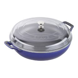 Staub Cast Iron Braiser With Lid 3.5 qt Dark Blue