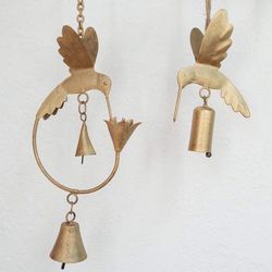 Matr Boomie Brass/Metal Metal 5 in. Hummingbird Handmade Bell