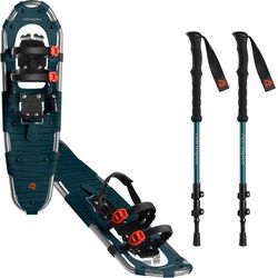 Retrospec Drifter 30 in. Unisex Snowshoe Bundle Superior Blue