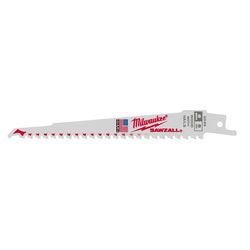 Milwaukee Sawzall 6 in. High Speed Steel Reciprocating Saw Blade 5 TPI 50 pk