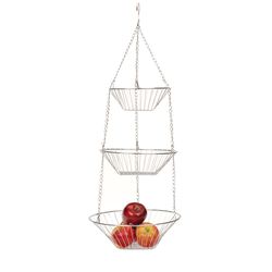 RSVP International Endurance Silver Chrome 3-Tier Hanging Backets 10 oz