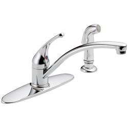 Delta One Handle Chrome Kitchen Faucet Side Sprayer Included