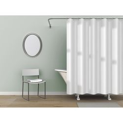 Zenna Home 72 in. H X 70 in. W White Solid Shower Curtain Liner PEVA