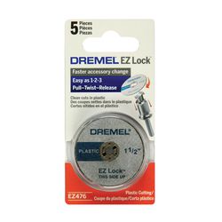 Dremel EZ Lock 1-1/2 in. D X 1/8 in. X .045 in. thick Fiberglass Cut-Off Wheel 5 pc