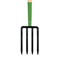 Truper 4 Tine Steel Spading Fork 30 in. Wood Handle