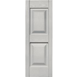 Builders Edge 35 in. H X 12 in. W Paintable Raised Panel Vinyl Shutter 2 pk