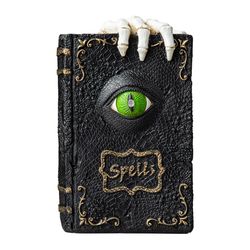 Glitzhome Multicolored 8 in. LED Halloween Lighted Ghostbuster Resin Book Halloween Decor