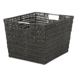 Whitmor Brown Storage Bin 9.8 in. H X 15 in. W X 13 in. D Stackable
