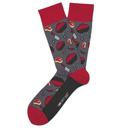 Two Left Feet 6th Generation Unisex Barbecute M/L Socks Charcoal
