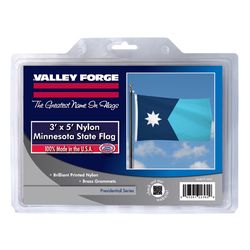 Valley Forge Minnesota State Flag 0 in. H X 3 ft. W X 5 ft. L