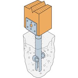 Simpson Strong-Tie 10.31 in. H X 3.56 in. W 12 Ga. Steel Elevated Post Base