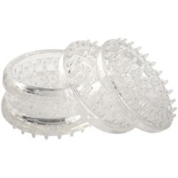 Softtouch Felt/Plastic Caster Cup Clear Round 4 in. W X 4 in. L 4 pk