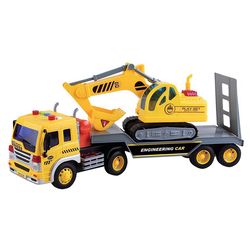 Sunny Days Maxx Action Long Hauler Excavator Truck Toy Multicolored 2 pc