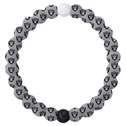 Lokai NFL Unisex Las Vegas Raiders Round Gray Bracelet Silicone Water Resistant Size 7