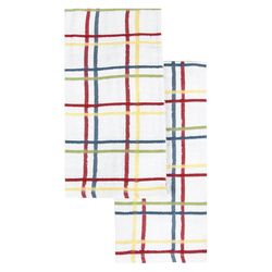 Ritz Multicolored Cotton Check Kitchen Towel 2 pk