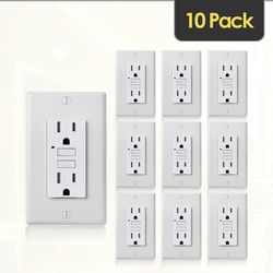 Faith 15 amps 125 V Duplex White GFCI Outlet 10 pk