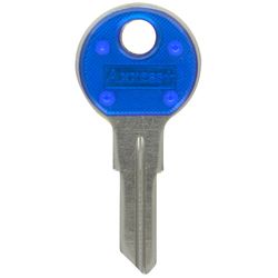 HILLMAN Traditional Key House/Office Key Blank 80 Single For Chicago locks Blue/Silver