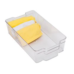 Dial Industries Clear Organizer Bin 3.75 in. H X 8.5 in. W X 12.5 in. D Stackable