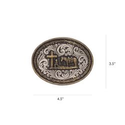 Montana Silversmiths Two tone Rope & Barbed Wire Classic Impressions Christian Cowboy Attitude Multi
