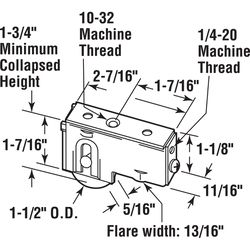 Prime-Line 1-1/2 in. D X 0.31 in. L Steel Roller Assembly 1 pk
