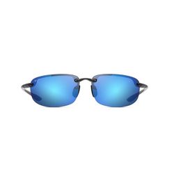 Maui Jim Ho'okipa Sunglasses Unisex Smoke Gray Frame Blue Hawaii Lens Polarized
