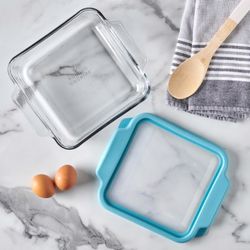 Anchor Hocking Bake and Store Set Blue 2 pc