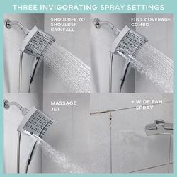 Danco Seventy Chrome ABS 3 settings Showerhead Combo 1.8 gpm