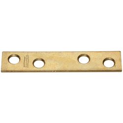 National Hardware 3 in. H X 0.63 in. W X 0.08 in. D Brass-Plated Steel Mending Brace