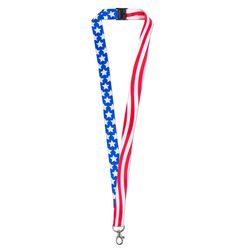 Lucky Line Nylon Blue/Red/White Lanyard