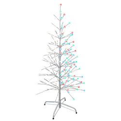 Holiday Bright Lights LED Warm White Lighted Birch Tree 48 in. Yard Decor