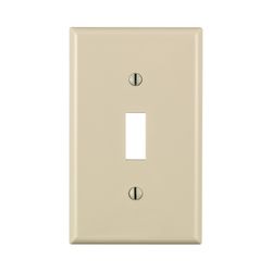 Leviton Light Almond 1 gang Thermoplastic Nylon Toggle Wall Plate 1 pk
