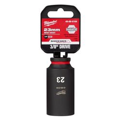 Milwaukee Shockwave 23 mm X 3/8 in. drive Metric 6 Point Deep Impact Socket 1 pc