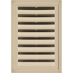 Builders Edge 12 in. W X 18 in. L Light Almond Copolymer Gable Vent