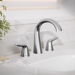 Sterling Endusk Polished Chrome Transitional Widespread Bathroom Sink Faucet 8 in.