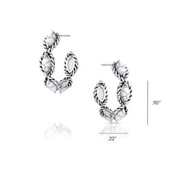 Montana Silversmiths Women's Broken Halo White Buffalo Silver/White Earrings