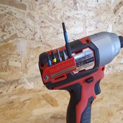 StealthMounts Bit Holders Compatible with Milwaukee M12; Red ABS Magnetic Bit Holder 2 pk