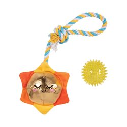 Pet Shop by Fringe Studio For Dog Multicolored Plush Sun-Day I-'m In Love Dog Toy