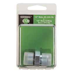 Apache Steel 1/2 in. D X 1/2 in. D Hydraulic Adapter 1 pk