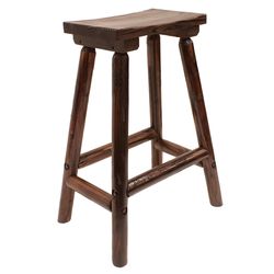 Leigh Country 1 pc Brown Wood Bar Chair