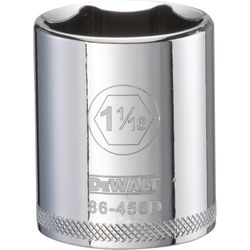 DeWalt 1-1/16 in. X 1/2 in. drive SAE 6 Point Socket 1 pc