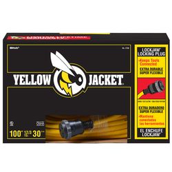 Coleman Cable Yellow Jacket Indoor or Outdoor 100 ft. L Yellow Extension Cord 12/3 SJTW