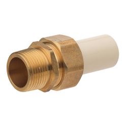 Homewerks Schedule 40 3/4 in. Compression X 3/4 in. D MPT CPVC/Brass Adapter Coupling