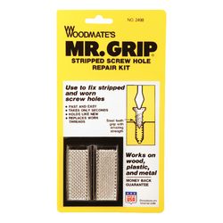 Woodmate's Mr. Grip 3/4 in. D X 2 in. L Steel Round Head Screw Hole Repair Kit 1 pk