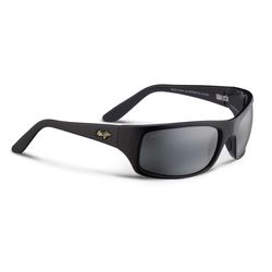 Maui Jim Peahi Sunglasses Unisex Gloss Black Frame Neutral Gray Lens Polarized